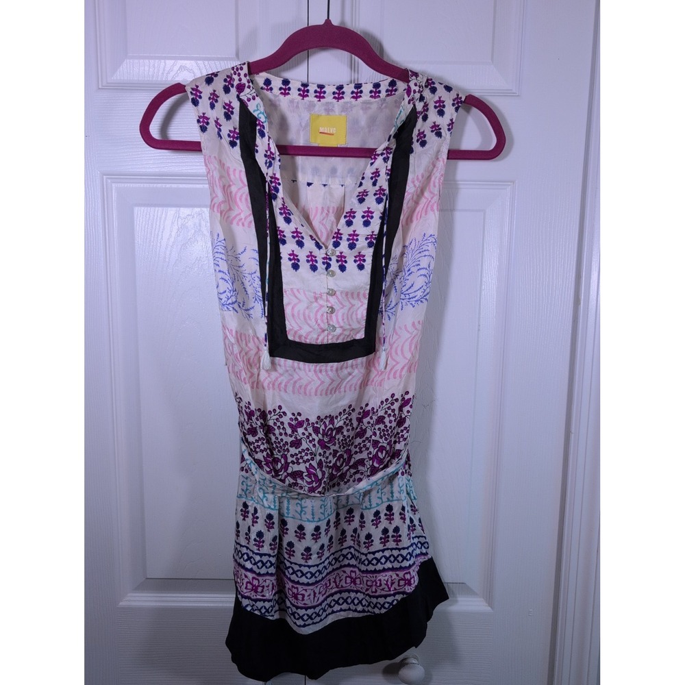 MAEVE Anthropologie Floral  SILK Belted  Blouse  Size 2